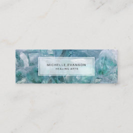 Aqua Blue Boho Crystal Healing Arts Mini Visitkort