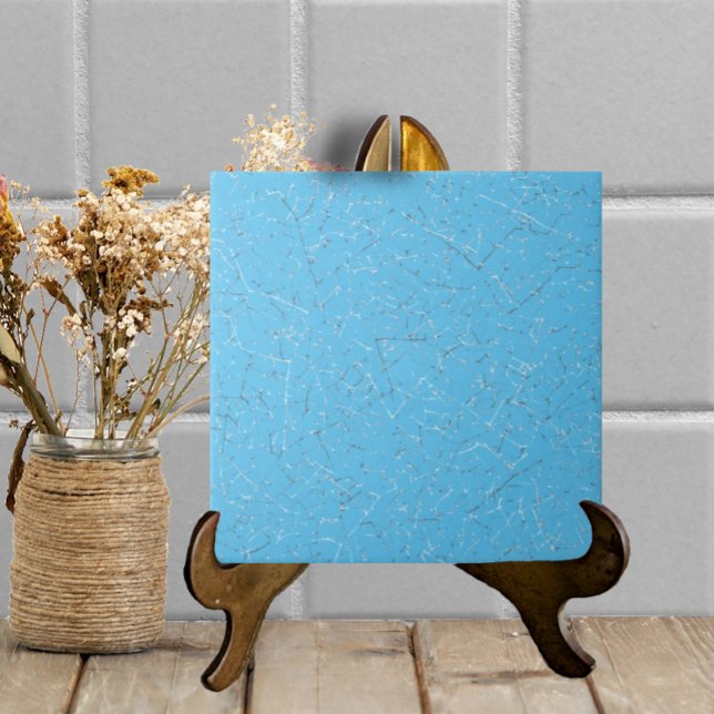 Aqua Blue Crackled Glaze Simple Modern Struktur Kakelplatta (Skapare uppladdad)