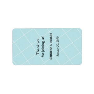 Aqua Blue Diamond Bröllop Lip Balm-etikett Adressetikett