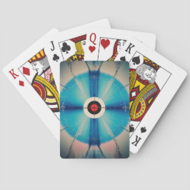 Aqua Blue Dot Grid Abstract Deck Playing Cards Casinokort