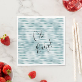 Aqua Blue Glam Rand Pappersservett