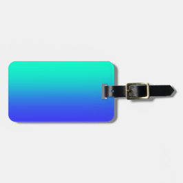Aqua Blue Gradient Bagagebricka