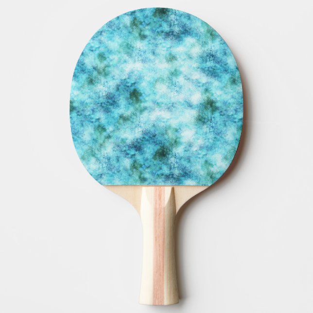 Aqua Blue Grönt Abstrakt Pingisracket (Framsidan)