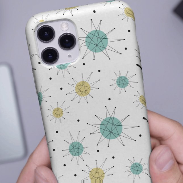 Aqua Blue Gult Franciscan Starburst Mid Century (Skapare uppladdad)