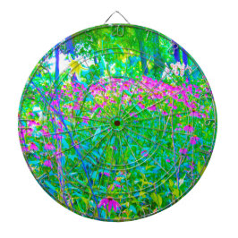 Aqua Blue Impressionistic Garden Ligcape Darttavla