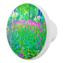 Aqua Blue Impressionistic Garden Ligcape