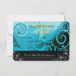 Aqua Blue Lemon Gult Calla Lily Flower- OSA Kort