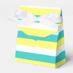Aqua Blue, Lemon Gult och White Rand Presentaskar