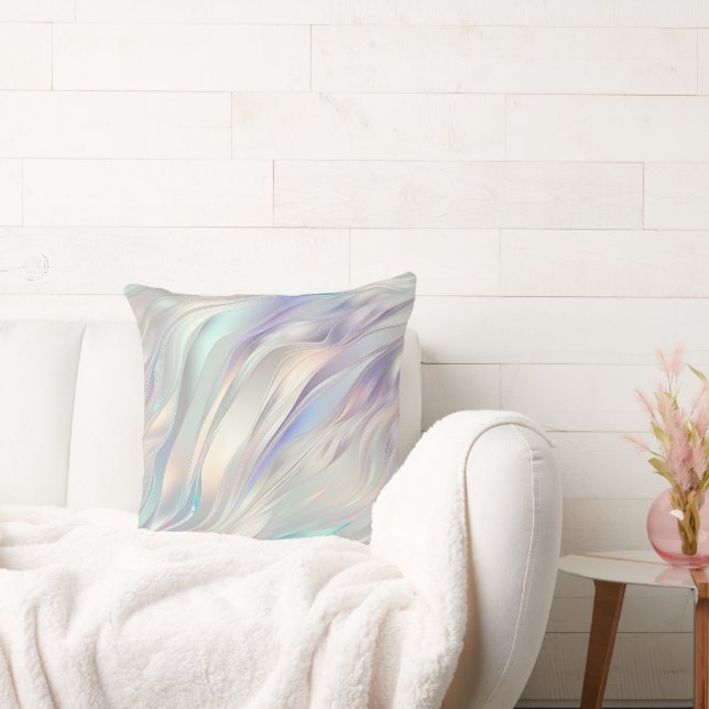 Aqua Blue Lila Pearl White Kudde (Soffa)