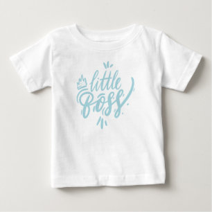 Aqua Blue Little Chef Calligraphy med Krona T Shirt