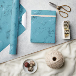 Aqua Blue Marble Presentpapper