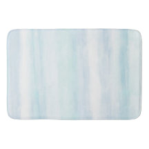 Aqua Blue Mint White Watercolor Rand
