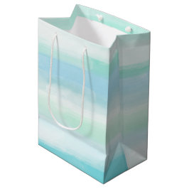 Aqua Blue Mint White Watercolor Rand II