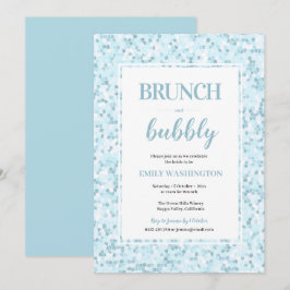 Aqua Blue Mosaic Brunch & Bubbly-inbjudan Inbjudningar