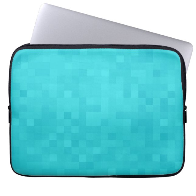 Aqua Blue Mosaic Tile Mönster Laptop Fodral (Framsidan)