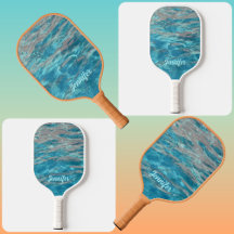 Aqua Blue och Coral Tropical Vatten med Namn
