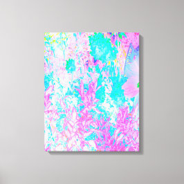 Aqua Blue och Shock rosa Hydrangea Ligcape Canvastryck