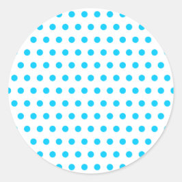 Aqua Blue Polka dots Runt Klistermärke