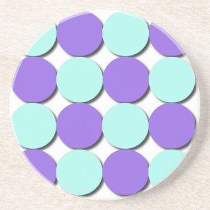 Aqua & Blue Polka dots Underlägg Sandsten