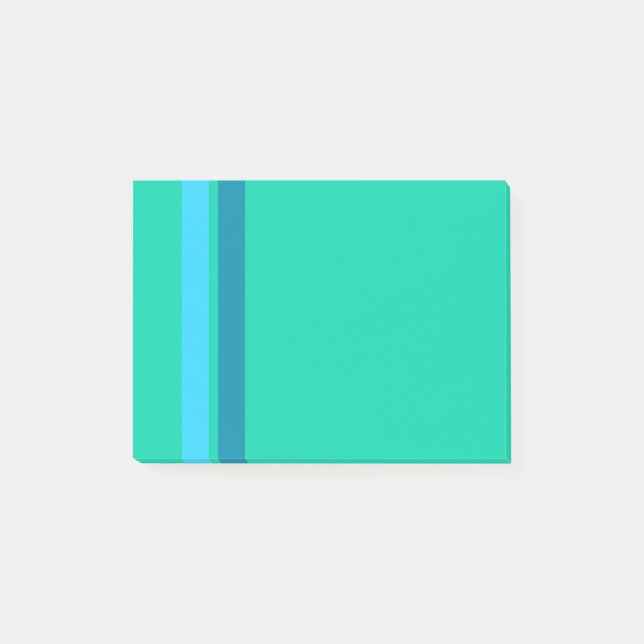 Aqua Blue Rand Post-it® Notes Post-it Block (Framsida)