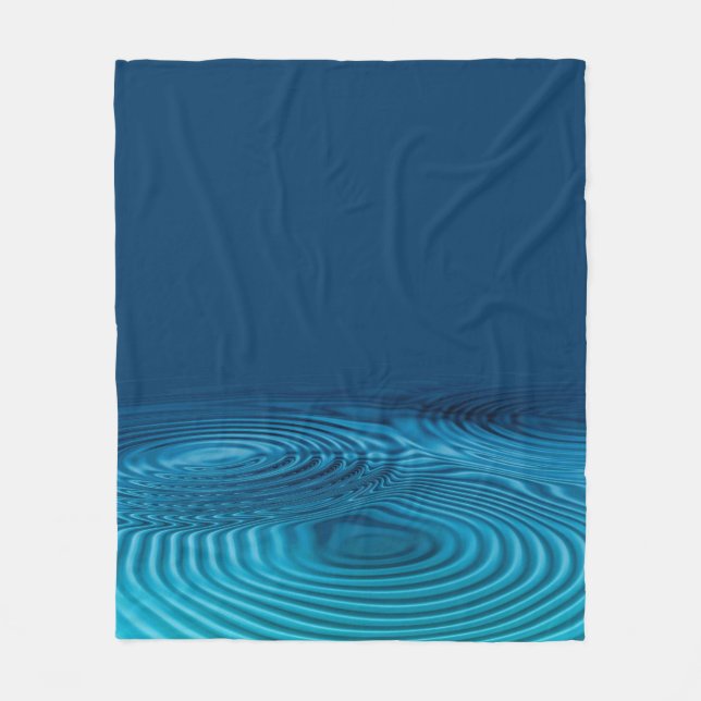 Aqua Blue Ripples Fleecefilt (Framsidan)