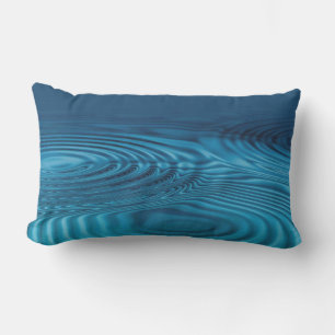 Aqua Blue Ripples Lumbarkudde