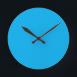 Aqua Blue Rund Klocka<br><div class="desc">Aqua Blue Solid färg Wall Clock av Gerson Ramos.</div>