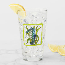 Aqua Blue Sea Dragon Creature Sjögräs Grönt Gräns