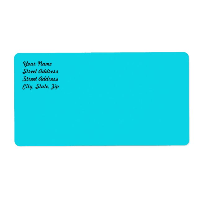 Aqua Blue Shipping Label Fraktsedel (Framsidan)