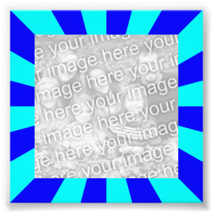 Aqua Blue Starburst Ram Photo Fototryck