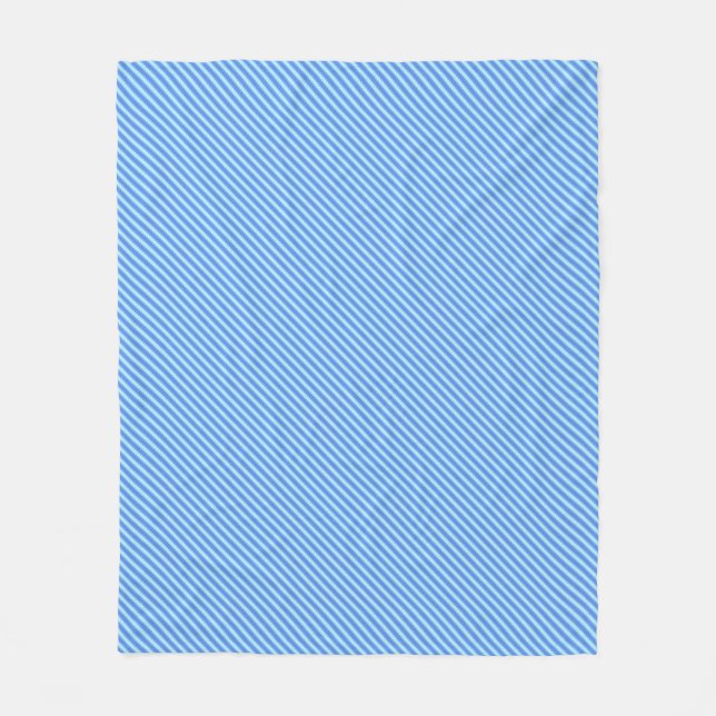 Aqua Blue Sticka Crochet Rand Struktur Mönster Fleecefilt (Framsidan)