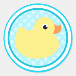 Aqua Blue Sweet Baby Anka Stickers Runt Klistermärke