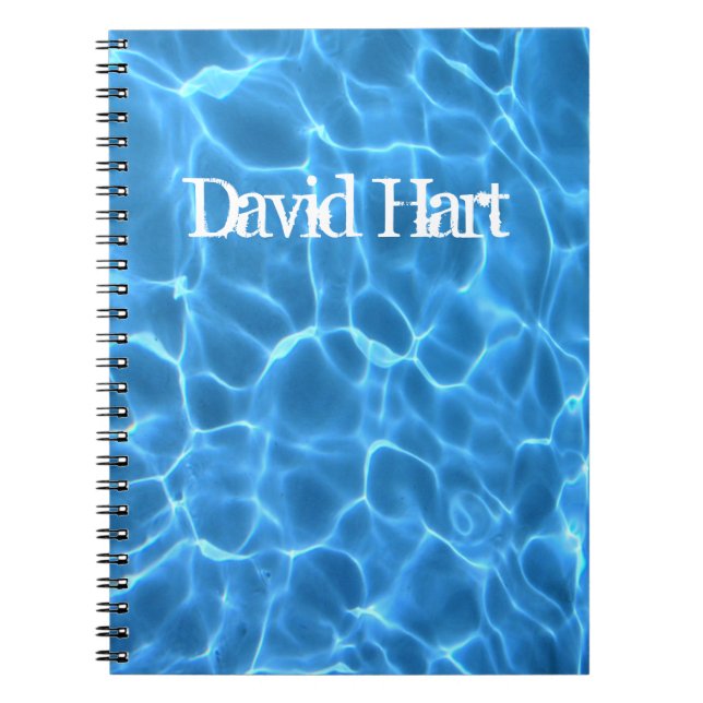 Aqua Blue Swimming Pool Photo Anteckningsbok (Framsidan)