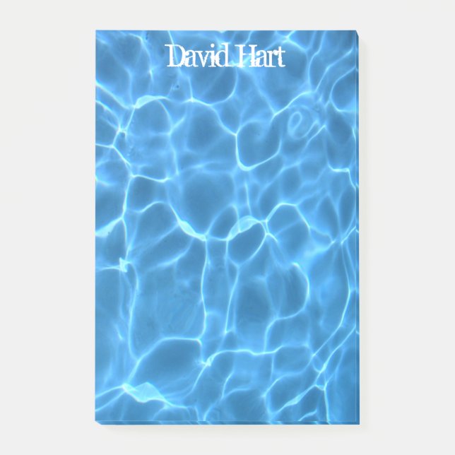 Aqua Blue Swimming Pool Post-it Block (Framsida)