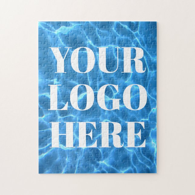 Aqua Blue Swimming Pool Vertical Photo Your Logo Pussel (Vertikal)