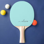 Aqua Blue Teal Modern Script Girly Monogram Namn Pingisracket<br><div class="desc">Aqua Blue Teal Script Monogram Namn Ping Pong Paddle. Det gör perfekten söt 16-årsjubileum,  bröllop,  möhippa,  årsdag,  babydusch eller bachelorette-fest för någon som glam lyxen och chic stilar i kärlek.</div>
