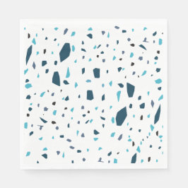 Aqua Blue Terrazzo Delar Pappersservett