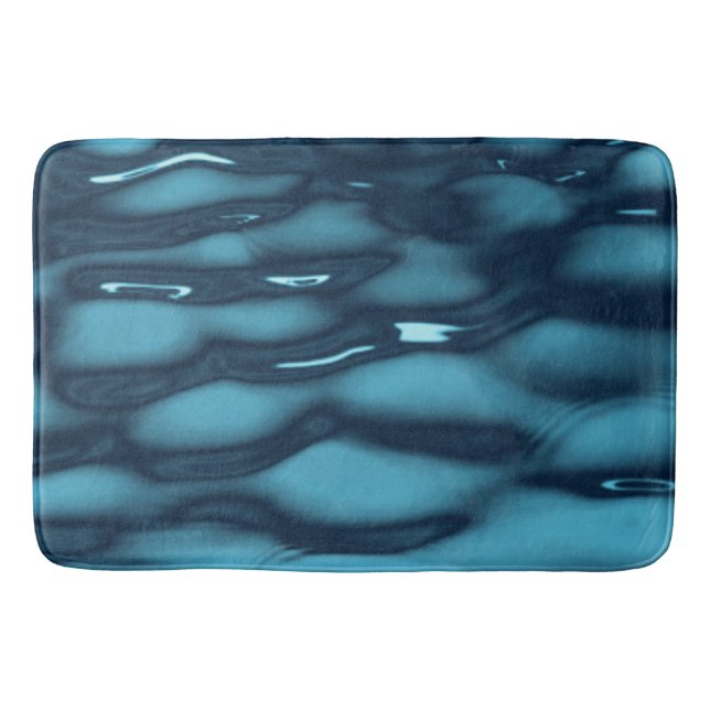 Aqua Blue Vatten Vinkarare Badrumsmatta (Framsidan)