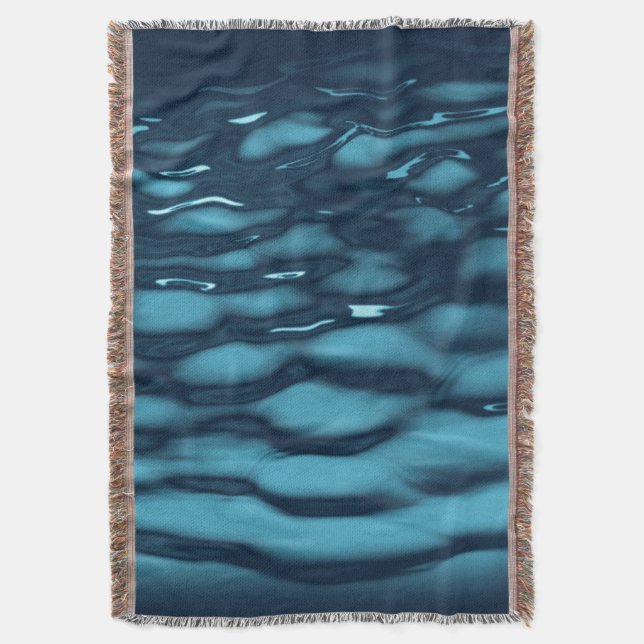 Aqua Blue Vatten Vinkarare Filt (Framsidan Vertikal)