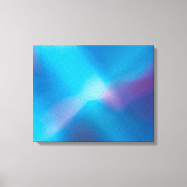 Aqua Blue Violet Glowing Light #1 Abstrakt Canvas (Framsida)