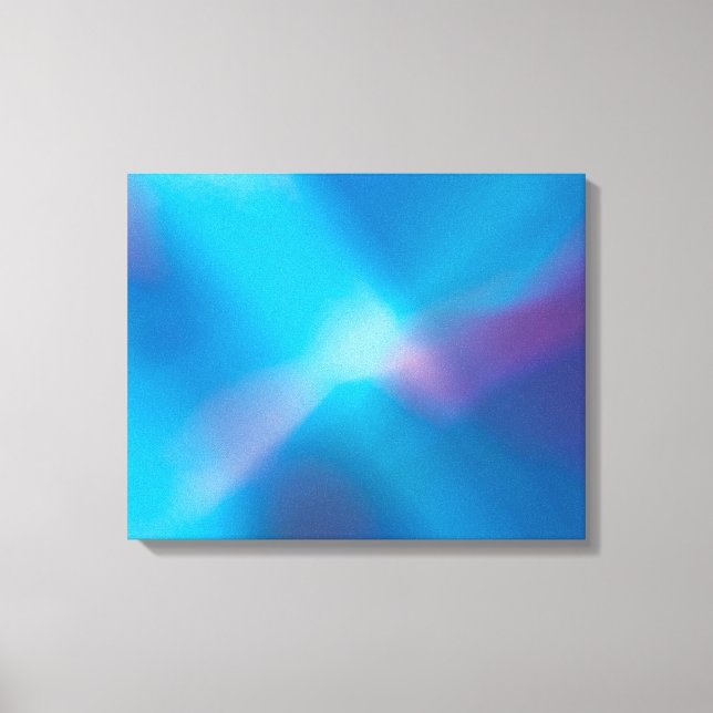 Aqua Blue Violet Glowing Light #1 Abstrakt Canvas (Framsida)