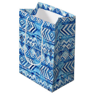 Aqua Blue White Tribal Rand Birthday