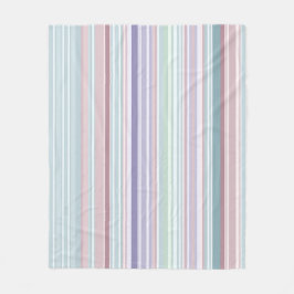 Aqua, Blush and Lavender Stripes Fleecefilt