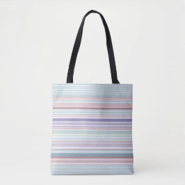 Aqua, Blush and Lavender Stripes Tygkasse