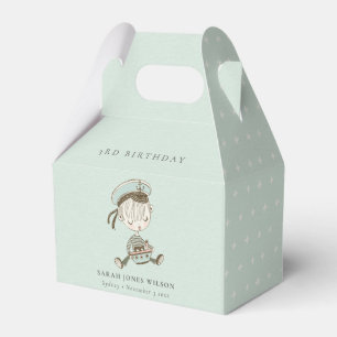 Aqua Boys Little Sailor Nautical any age Birthday Presentaskar