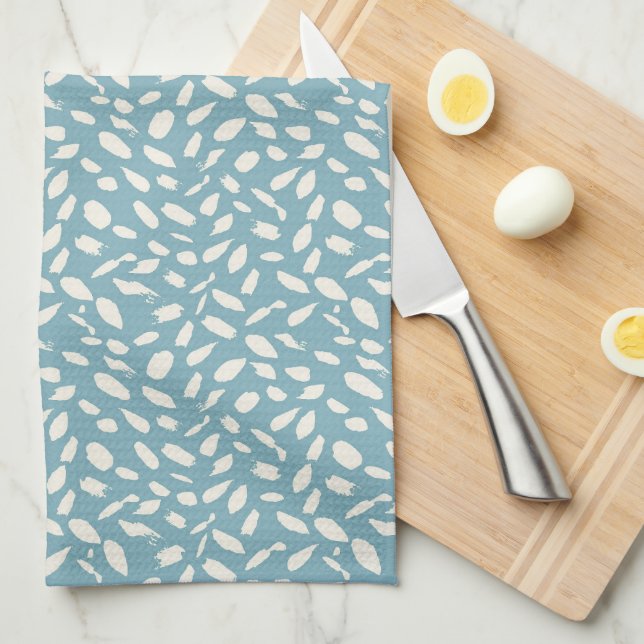 Aqua Brushstrokes Mönster Kökshandduk (Vikt i Fjärdedel)