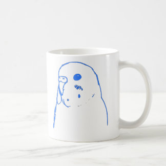 Aqua Budgie Porträtt Kaffemugg