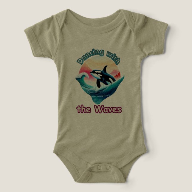 Aqua Burst: Glatt Killer Whale T Shirt (Design Framsida)