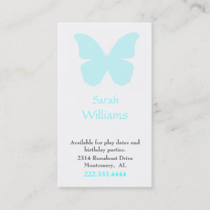 Aqua Butterfly Silhouette Flicks Telefonkort