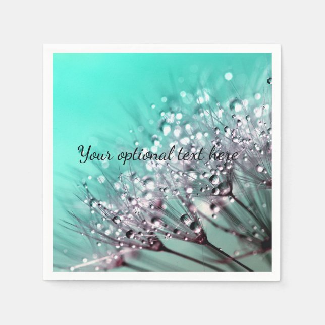 Aqua Cactus Bonsai Bloom Papper Plate Pappersservett (Framsidan)